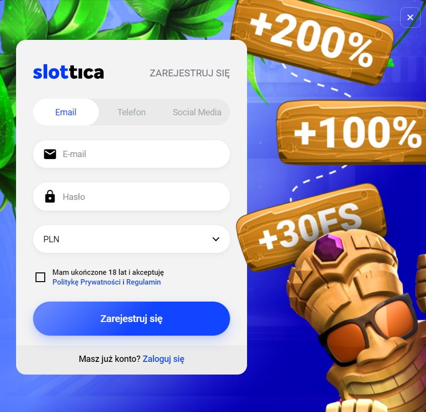 Slottica Casino Rejestracja