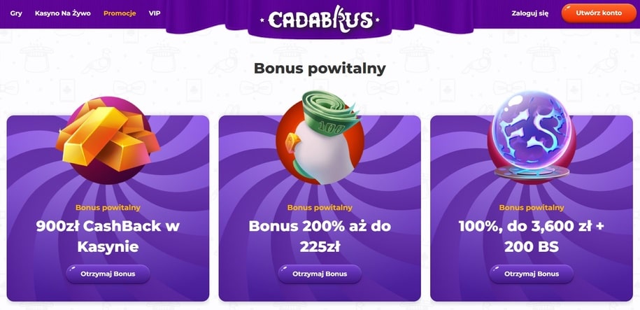 Cadabrus Casino Bonusy